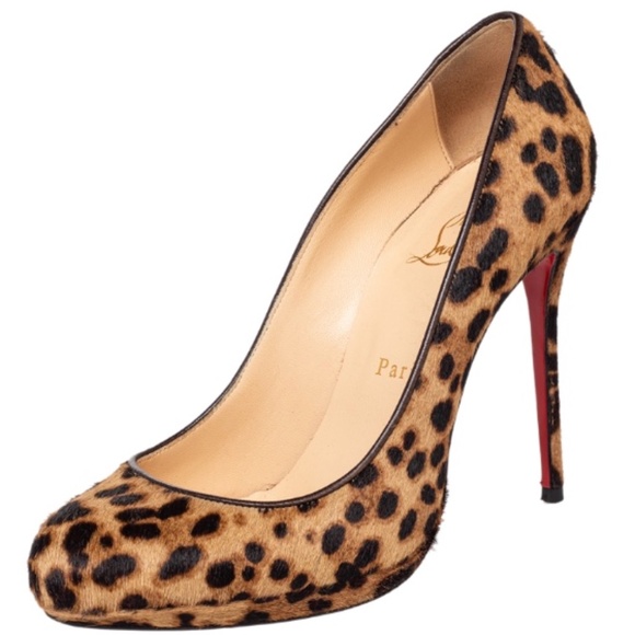 Christian Louboutin Leopard Print Heels - Picture 1 of 9